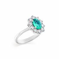 Ring Roman Gioielli Woman PRINCIPESSA in White Gold Smeraldo 1.00 Ct AN.SME-J-1 - AN.SME-J-1
